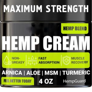 Natural Hemp Cream for Muscles, Joints, Back, Face, Neck